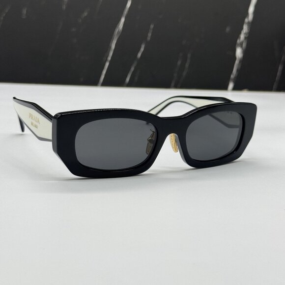 NEW PRADA PRB05SF 09Q08Z WOMEN BLACK SUNGLASSES SPR B05F 09Q08Z - Picture 4 of 9